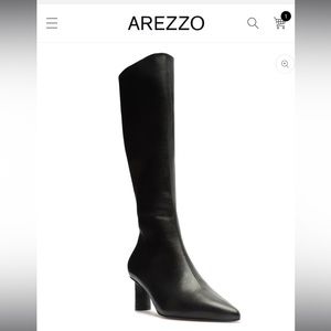 Arezzo black leather boots
